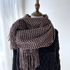 Scarf Women's Autumn and Winter New Imitation Cashmere Plaid Fringed Shawl Couple Thickened Scarf Warm Windproof Neck Scarf Casual Outdoor