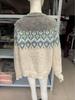 Women's Retro Fair Isle Color Block Knit Cardigan - Korean Style, Thick and Cozy for Autumn/Winter