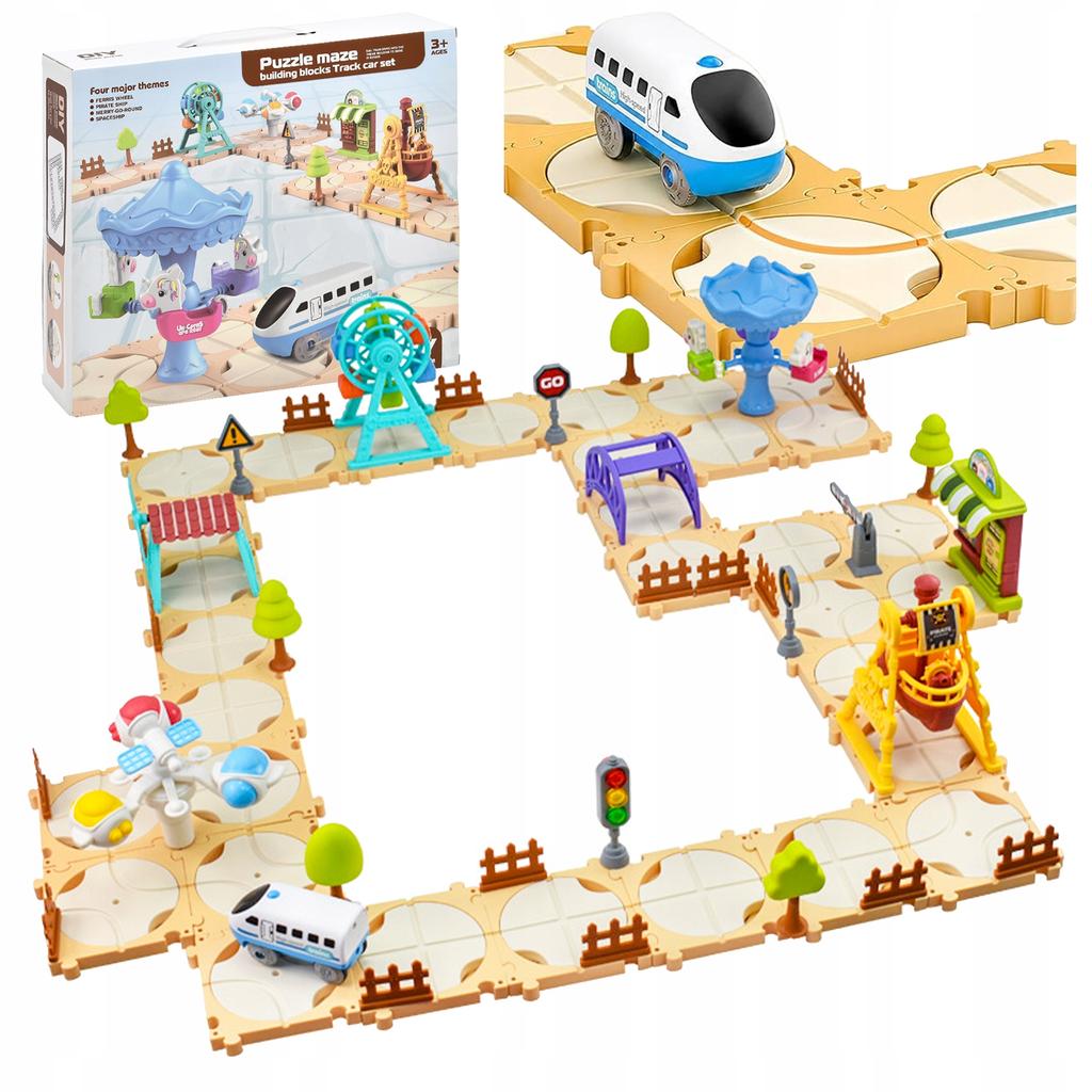 [PACZB] DIY Electric Train Puzzle Construction Set 125 Pcs Z3382