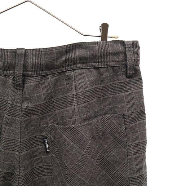 68&brothers Check Pattern 2 Tack Pants M Gray Men's Used