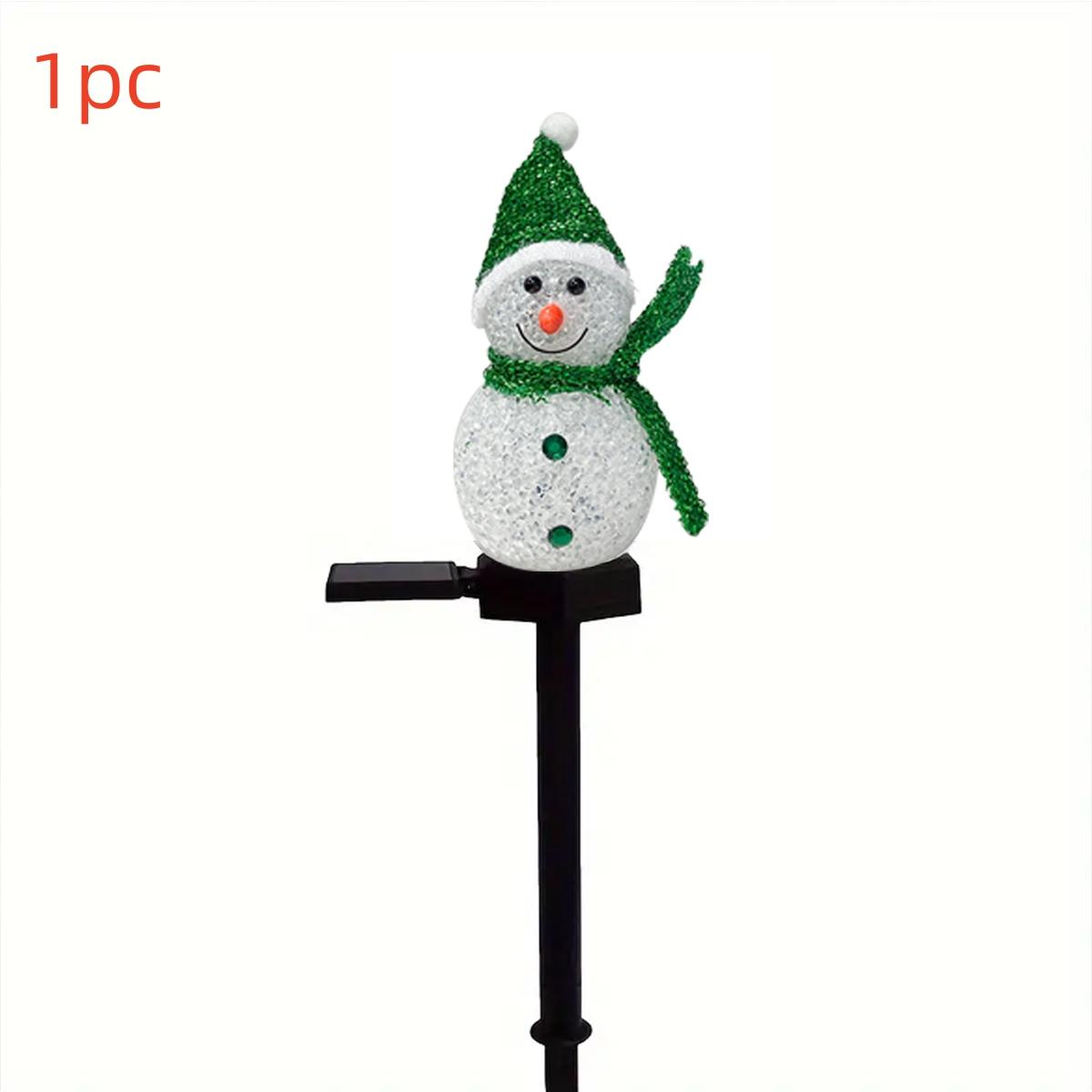 

1/2 шт. Рождественский снеговик, солнечный светильник для уличного сада, водонепроницаемый, рождественская атмосфера, дворовый светильник для домашнего декора двора