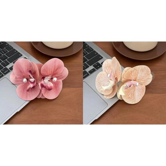 1/2PCS Pearl Orchid Hair Clip For Woman Artificial Flower Hairpins Cute Wedding Party Side Clip Barrettes Hair Accessories Gifts