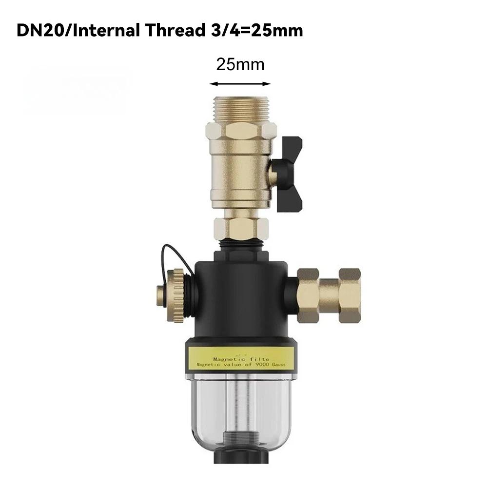 

1pc Magnetic Water Heater Filter DN20 DN25 Wall Mounted Boiler Underfloor Heating Pre Filter Boiler Magnetic Filter For HAVC