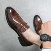 Fashion Casual men's loafers British Style Design Fashion Party Outdoor street trends leather shoes Plus Size Versatile and Slip on
