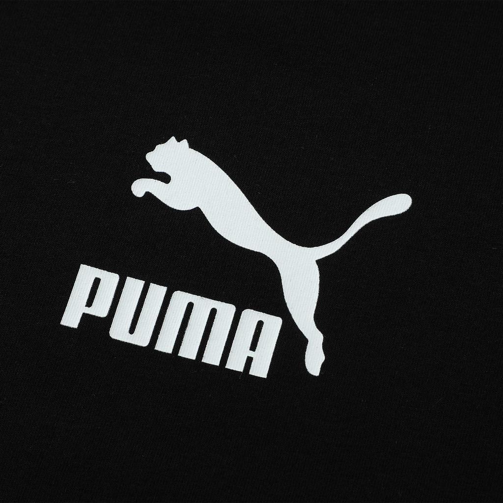 Puma T7 Iconic Comfortable Versatile Round Neck Short Sleeve T-Shirt Men Tops Black 629176-01