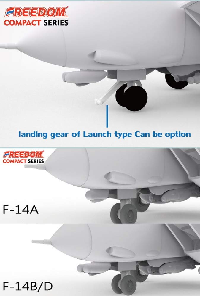 Freedom Model Kits Compact Series US Navy F-14A Tomcat VF-111 Sundowners 2 in 1 Plastic Model Kit FRE162061