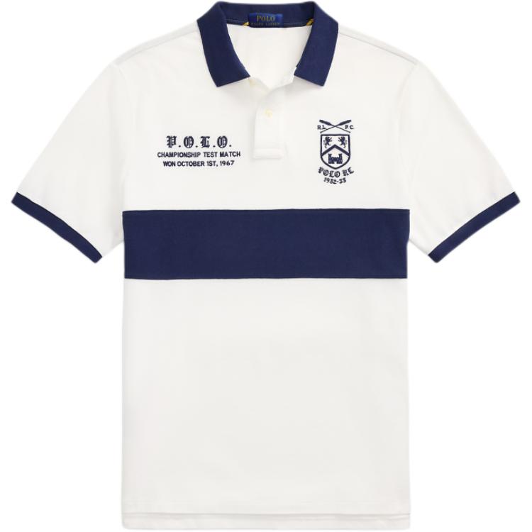 Polo Ralph Lauren Classic Cotton Color Block Ribbed Polo Shirt Men Tops MNPOKNI1N823714-100