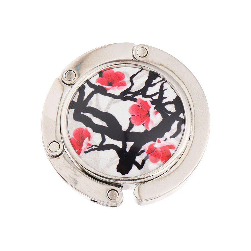 Oil Painting Style Crystal Portable Folding Table Hanger Table Bag Hook Desk Hooks Purse Holder