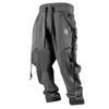 Men's Printed Casual Sports Pants Men's Fashion Lace-Up Fleece Sports Pants