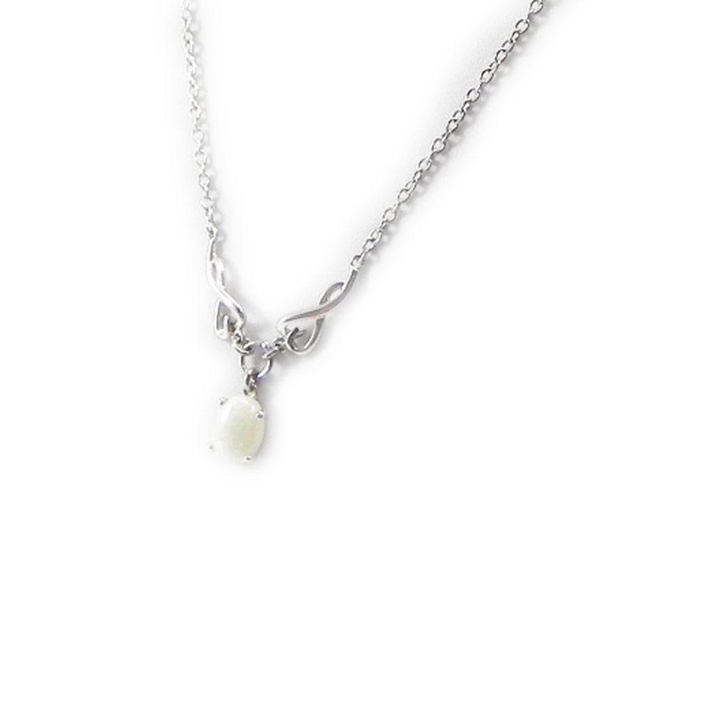 Les Trésors De Lily [I2592] - Silver Necklace 'Goddess Opal' Silver-white (rhodium-plated) - 8x6 Mm