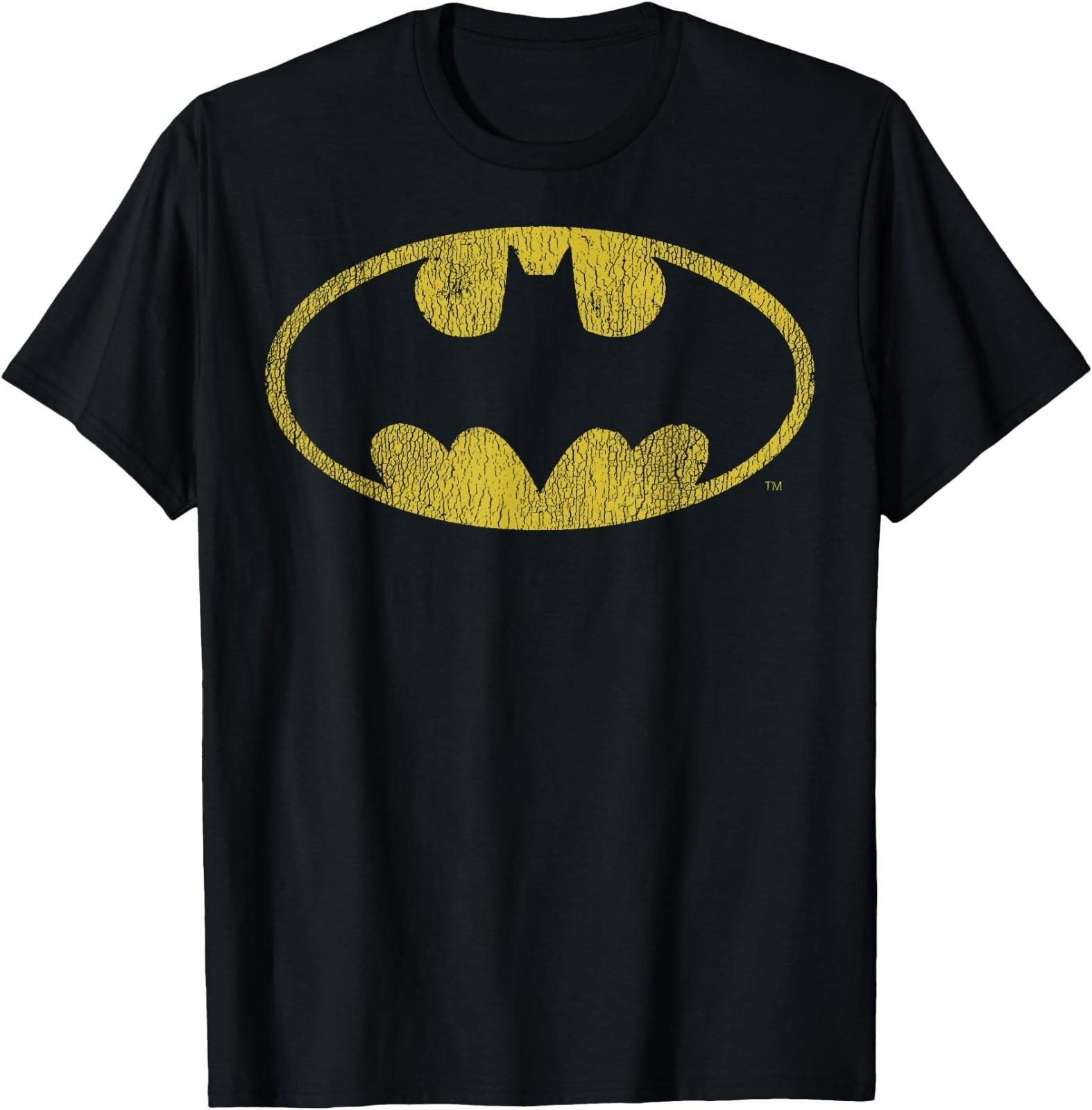 DC Comics Batman Distressed Classic Logo Short Sleeve T- Unisex T-Shirt XL