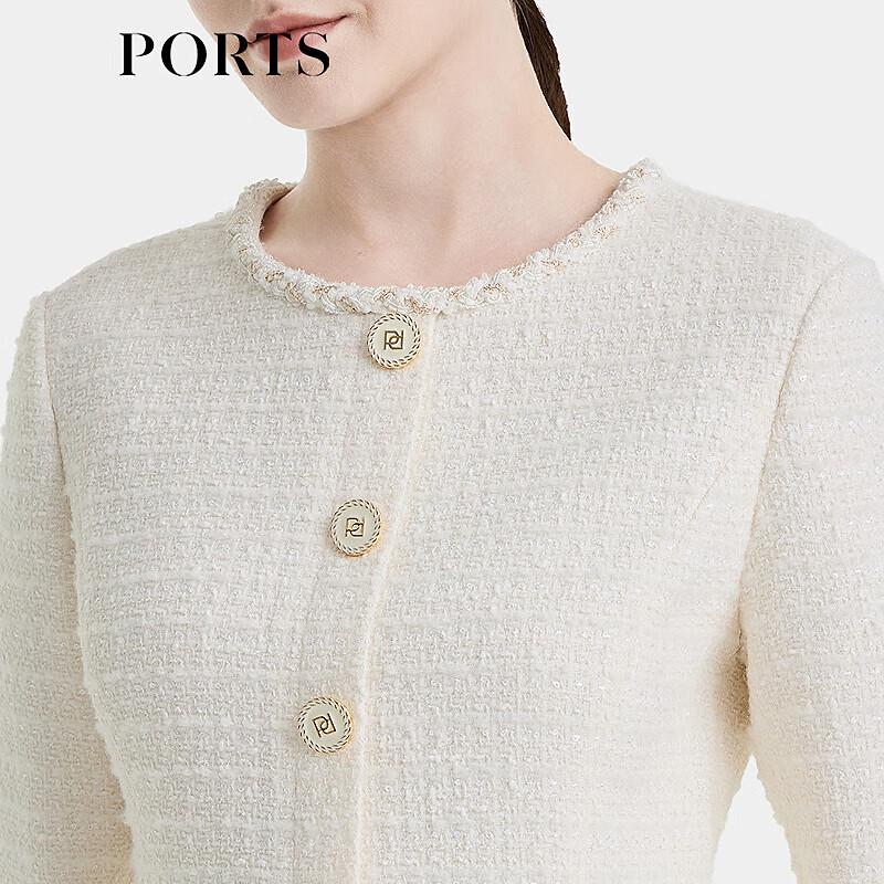 Ports Women's Autumn/Winter Braided Edge Tweed Dress