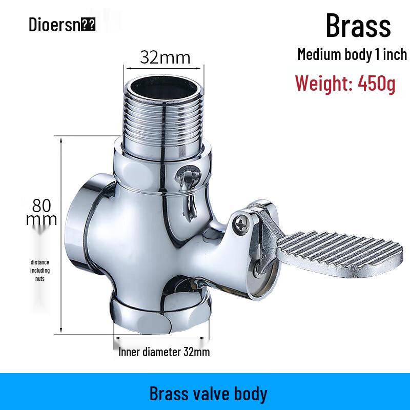 Dier Foot-Operated Toilet Squat Pan Flush Valve