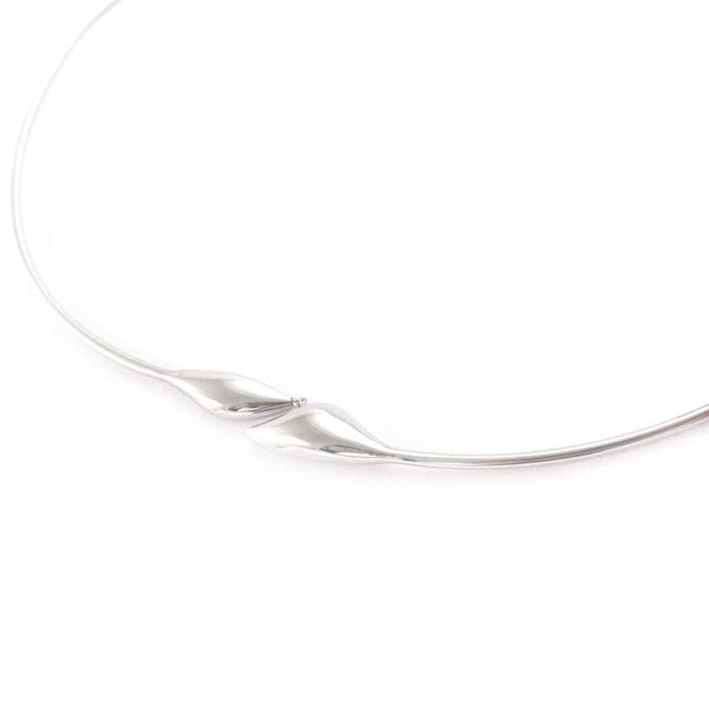 Les Trésors De Lily [J7216] - Silver 'Choréographie' Steel Necklace - Pattern Width 8 Mm