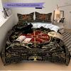 Wolf Vegvisir Symbol Print 3Pcs Bedding Setduvet Cover With 2 Bedropillowcase Home Birthday Gift