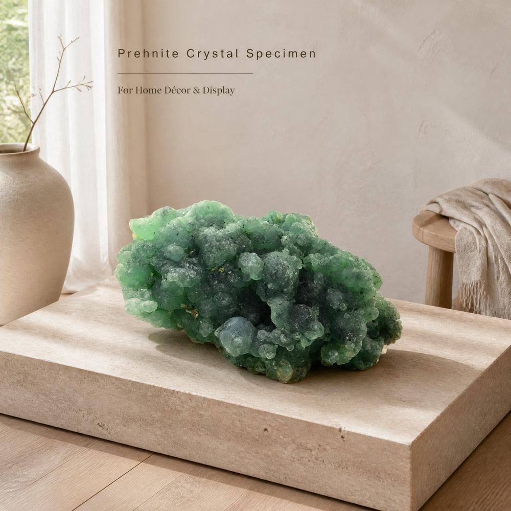Natural Rough Gemstones Raw Prehnite Crystal Rough Stone for Healing