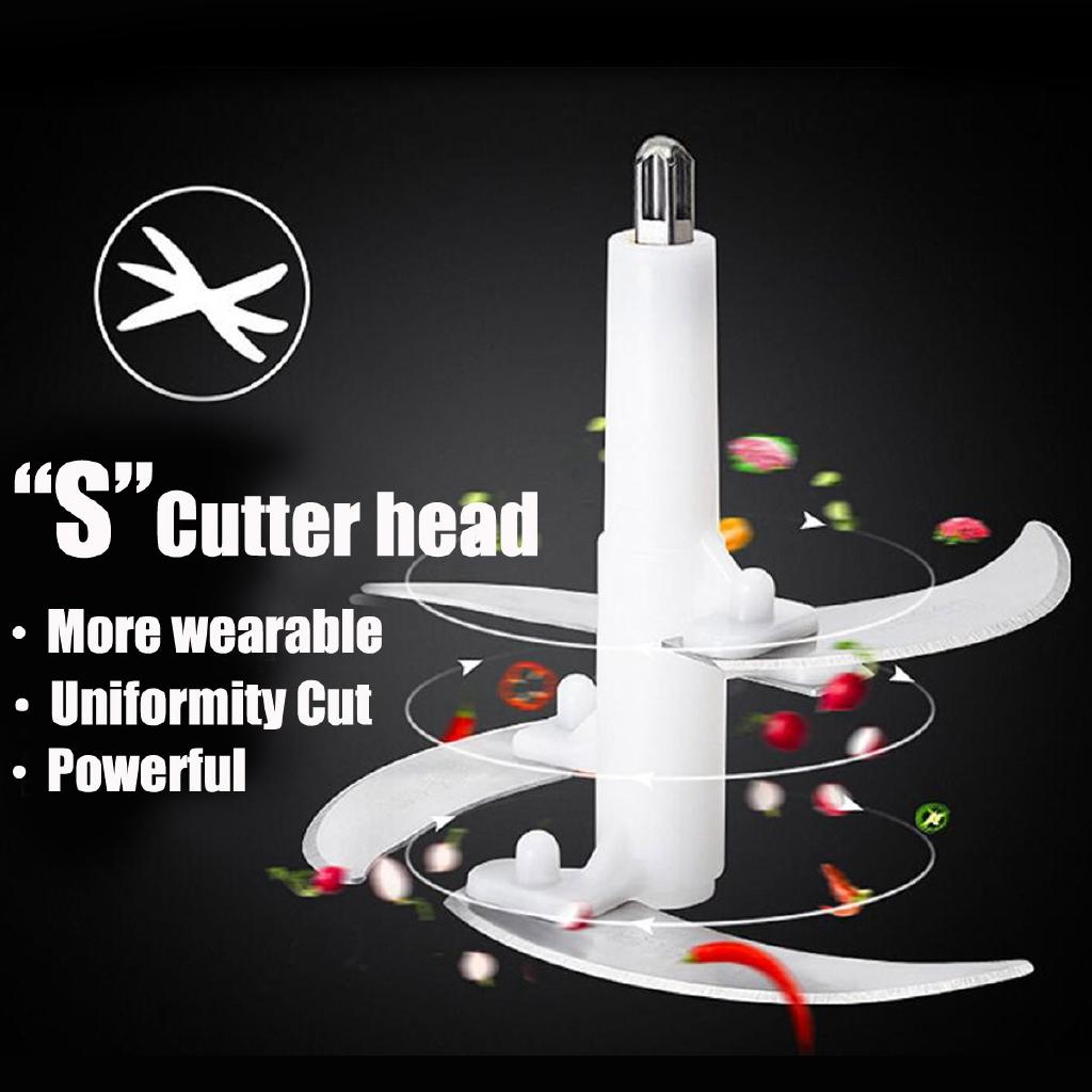 Haushalt Elektrisch Doppelte Geschwindigkeit Küche Fleischwolf Zerkleinerer Reibe Lebensmittelzerkleinerer Edelstahl Elektrisch 2L