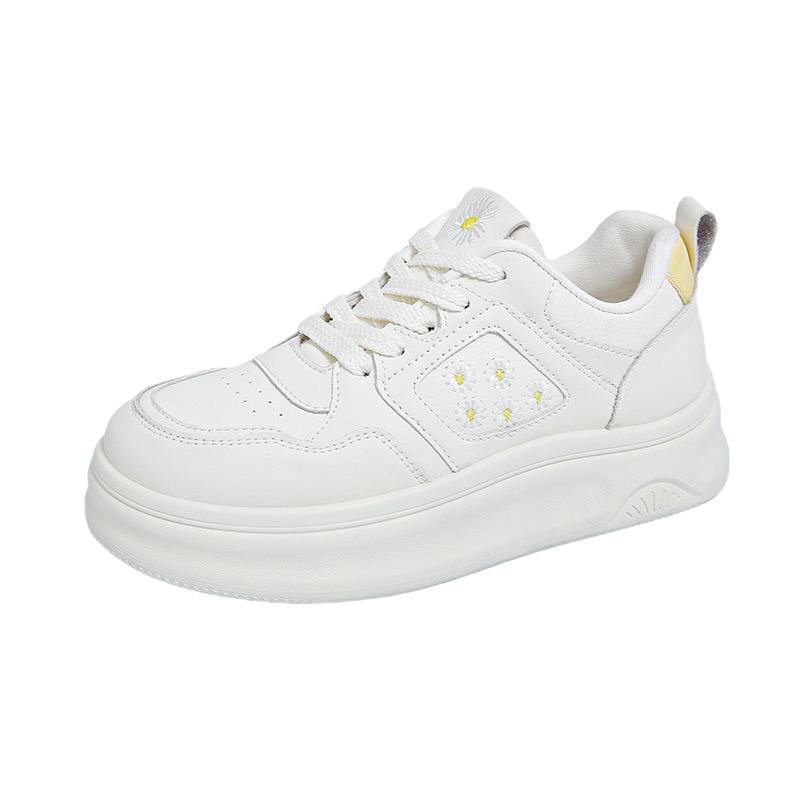

Little white shoes women s spring 2025 new flat-bottomed women s popular board shoes soft soles are not tired, pregnant women s sports shoes 35 жёлтый