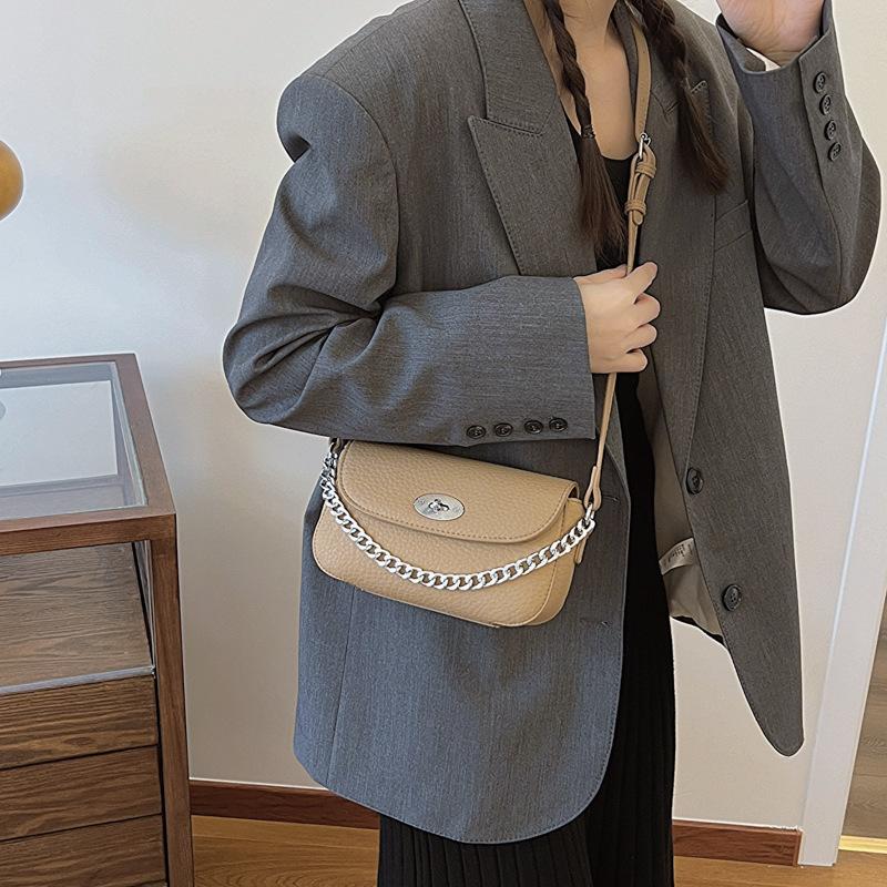 Popular small bag chain bag women's summer new texture shoulder crossbody small square bag