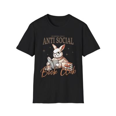 Anti Social Book Club T-Shirt, Cozy Reading Shirt, Gift for Book Lovers, Nerdy