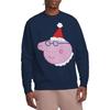 Peppa Pig Unisex Adult Daddy Pig Santa Hat Sweatshirt