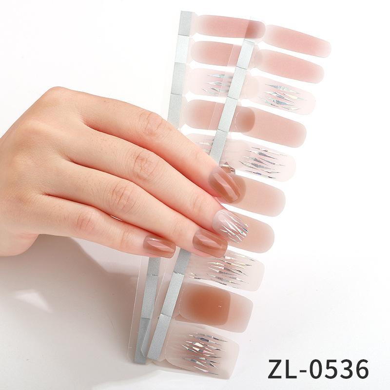 New French Manicure Stickers Waterproof Hot Stamping Ins Valentine's Day Nail Stickers