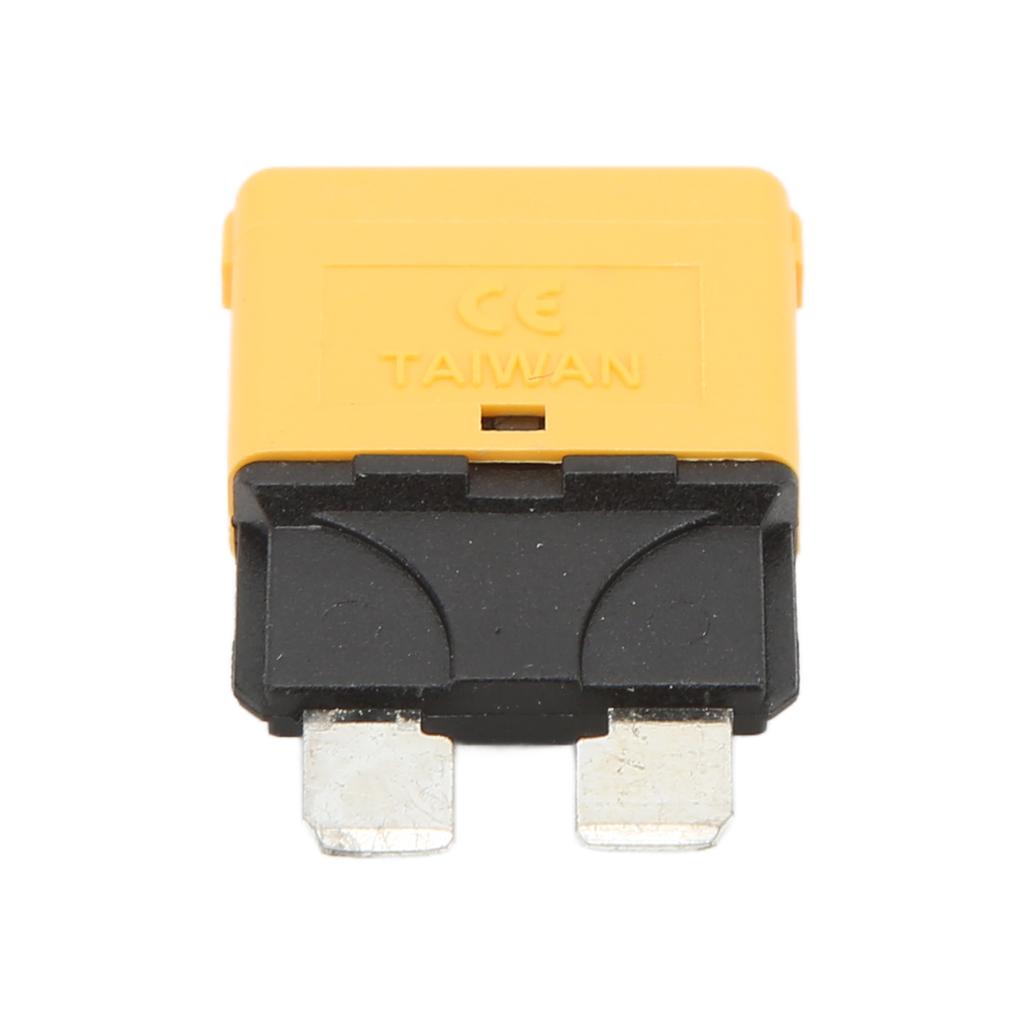 Yellow Manual Reset Blade Fuse 20A Circuit Breakers 28VDC for Vehicles Low Voltage Yachts Ships