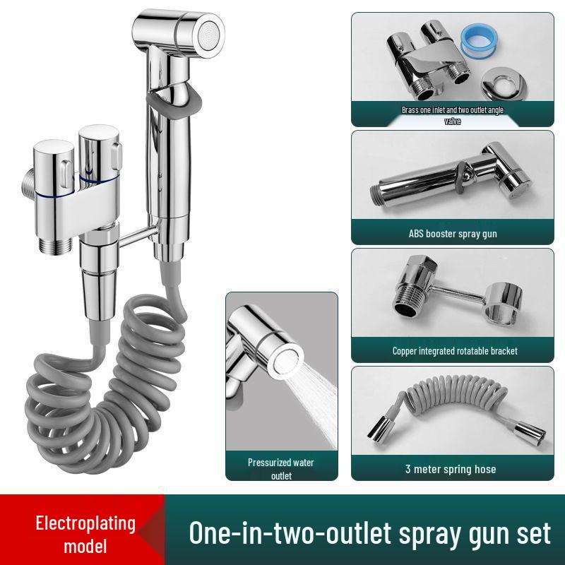 Dual-Function High-Pressure Bidet Toilet Spray Gun Set