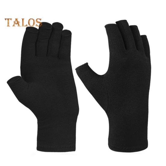 

1 пара медицинских перчаток, эластичная обертка со сбалансированным давлением, легкие, аккуратные швы, дизайн с полупальцами для езды на велосипеде, вождения, фитнеса, сенсорного экрана, гор S чёрный