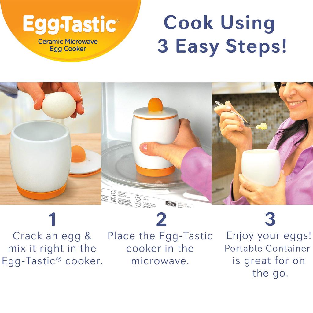 Microwave Egg Poacher Ceramic Microwave Egg Cooker for Fast Fluffy  Flavor ful Eggs Kitchen Cooking Gadgets