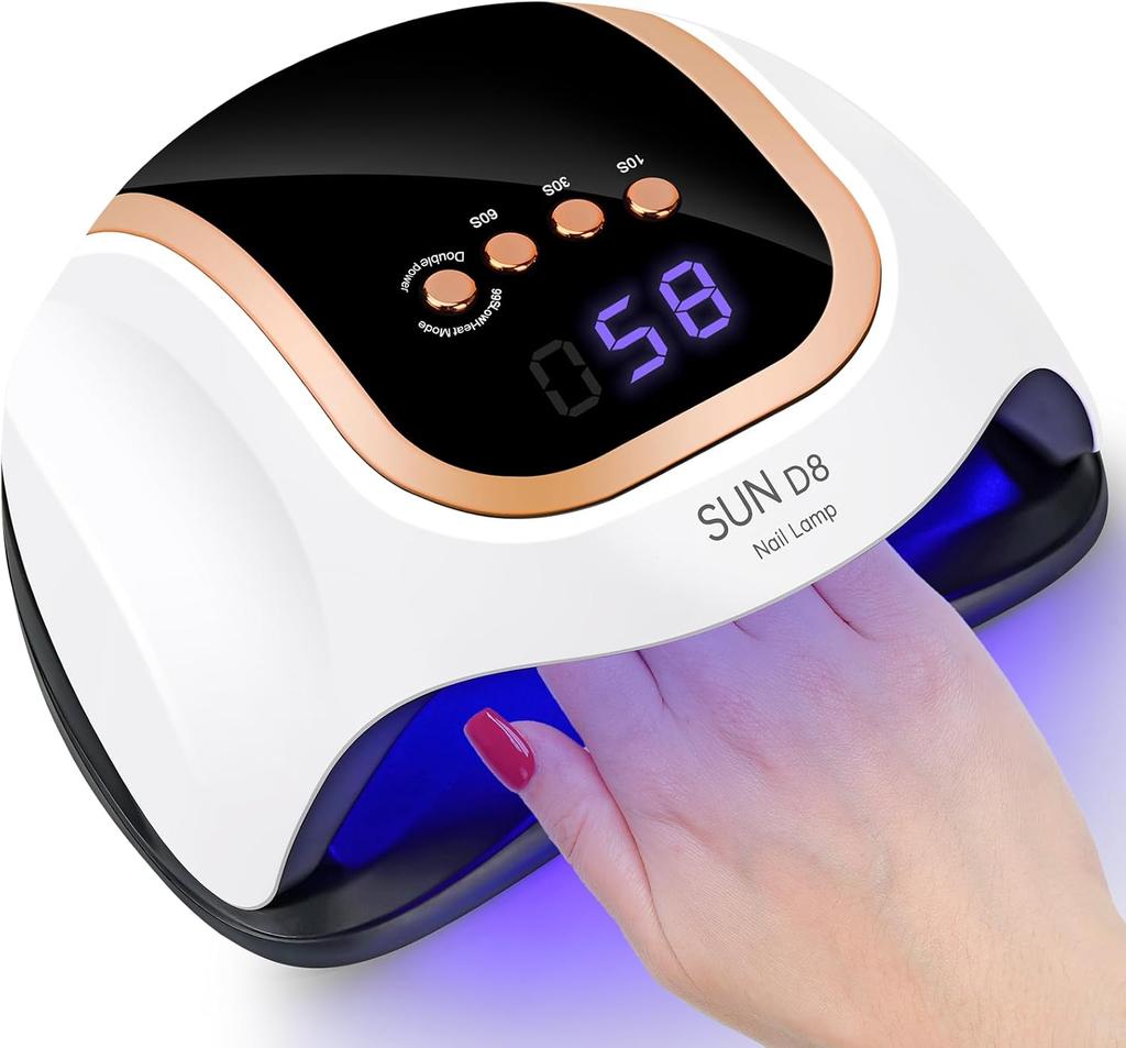 268W UV LED Nail Lamp, Gel Polish Dryer with 4 Timers & Auto Sensor (Black)