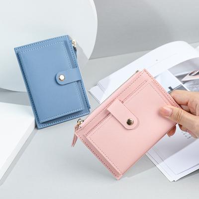Kurze Damen Geldbörsen Schlanker Kartenhalter Damen Portemonnaies Niedliche Einfache Damen Geldbörse