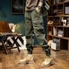 Men's Overalls Functional Wind Pants Men's Blue Straight Casual Pants Men's High-end Trendy Brand Ruffian Handsome