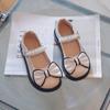 Girls Princess Leather Flats Spring Autumn Kids Single Shoes Student Stage Performance Shoes