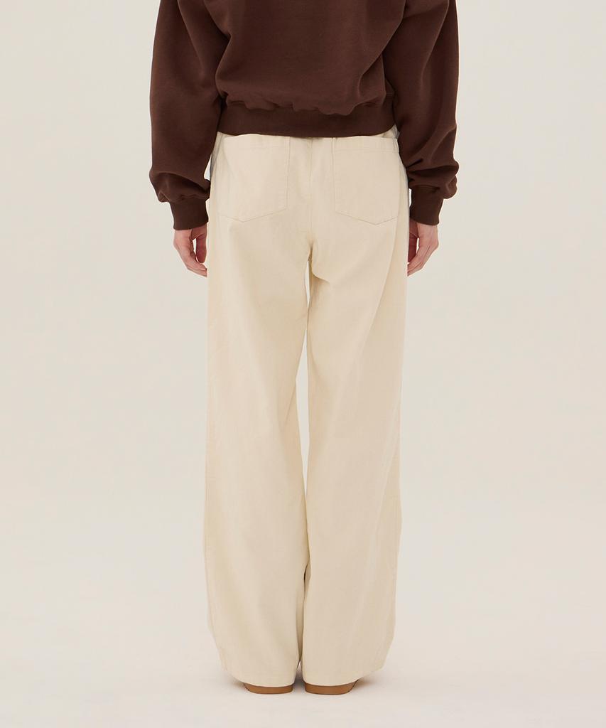 DANGLEDROP Dgdp Corduroy Standard Wide Pants_Ivory