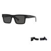 Prada Fashion Casual Rectangular Plate Sunglasses Unisex Sunglasses Black PR-19WS1AB5S0