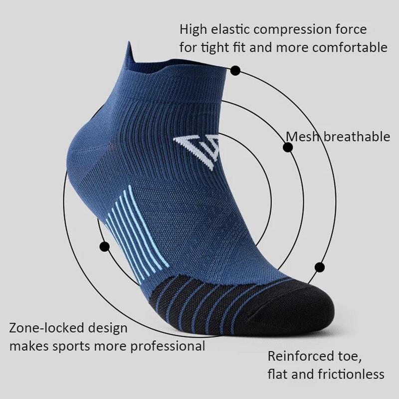 3 Pairs Sports Socks For Men Women Breathable Running Socks Quick Dry Anti-friction Marathon Ankle Socks Cycling Gym Fitness New