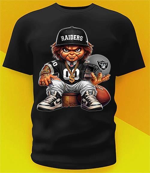 Men s and Women s T-shirts Las Vegas Raiders Chucky Team shirt XXXXL