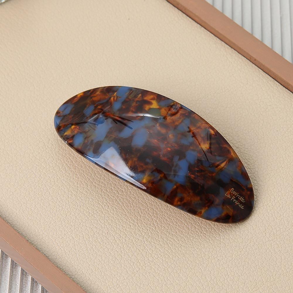 Oval Spring Clip Gold Label Straight Clip Fashionable Ponytail Clip  Women