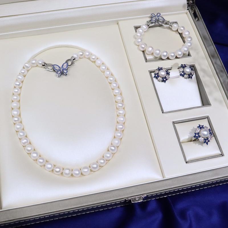 Choker Set: Popular Freshwater Pearl Necklace with Butterfly Clasp for Women