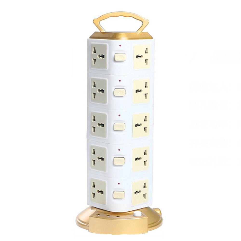 2m Extension Cord Outlet Power Strip Universal Extended Usb Socket Multi-Plug Outlet  Expansion