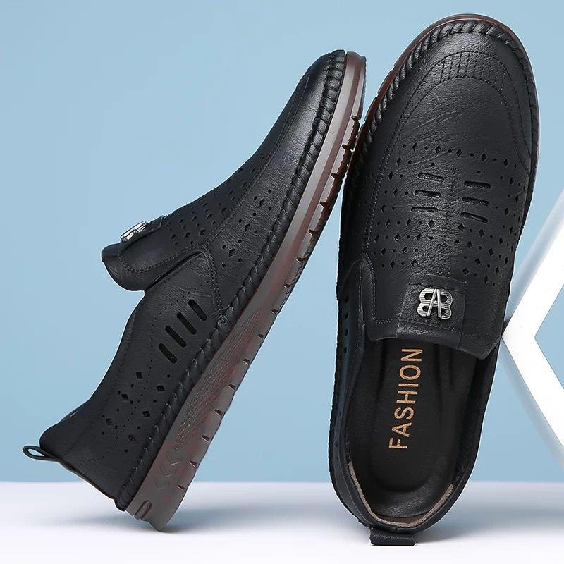 Leather shoes men's summer new casual men's shoes soft sole soft surface non-slip driving
