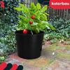 Pot For Growing Tomatoes With A Ladder For The Balcony, Black, 39 Cm, Set Of 3