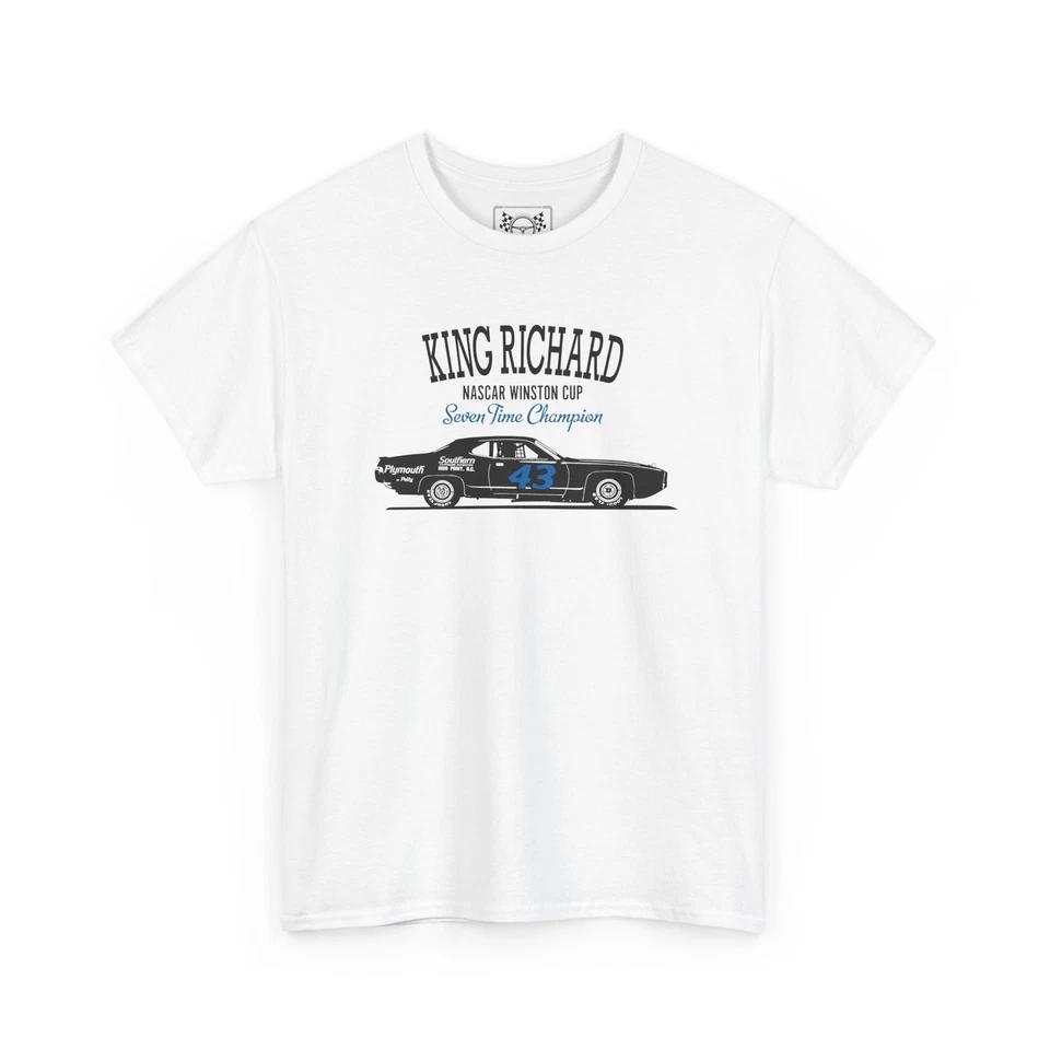 The King Richard Petty Vintage T-Shirt - NASCAR Retro Design Tee - Race Fan Gift M