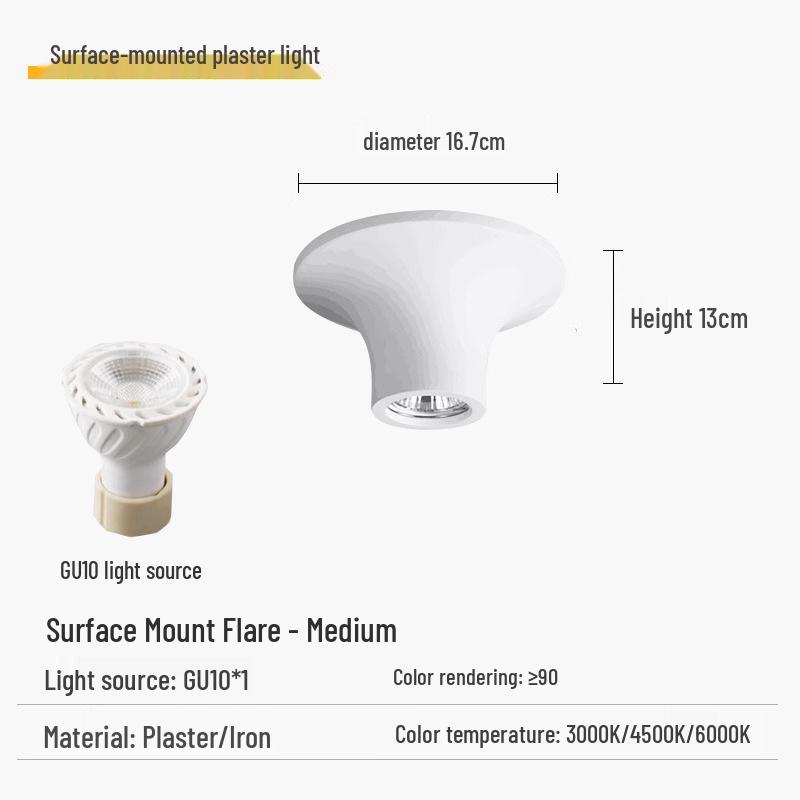 Wabi-Sabi Teardrop Frameless Smart Surface Spotlight Full-Spectrum Recessed Downlight