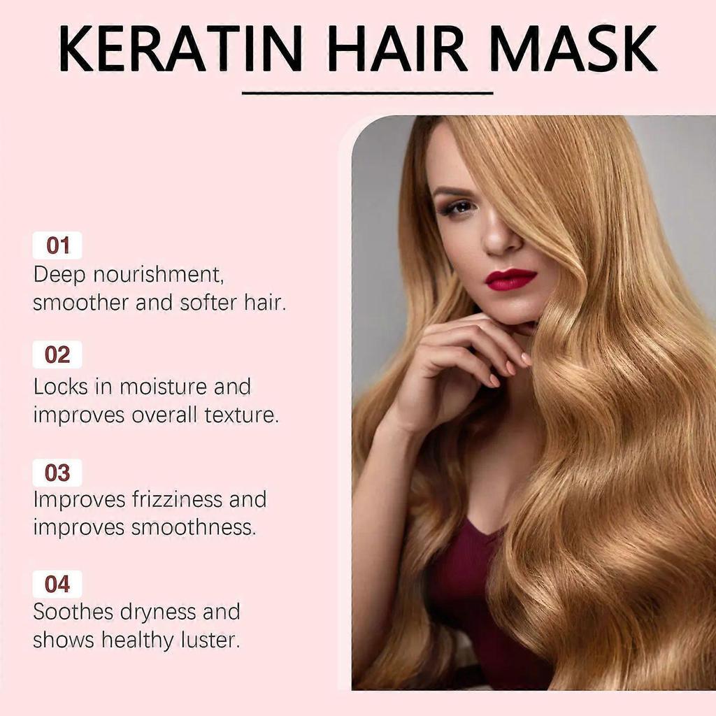 Keratin hair care mask nourishes hair, leaves hair fragrant, light and smooth