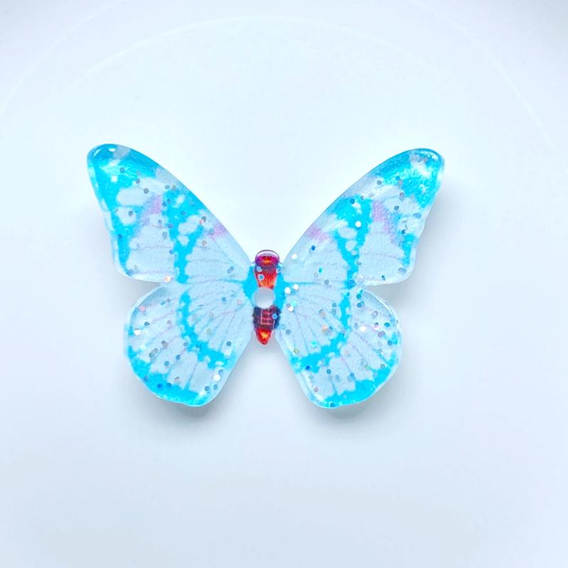 10 Stück Harz Lieblich Gemischt Süße Farbe 3D Schmetterling Cabochon Scrapbook Kawaii DIY Verzierungen Zubehör K59