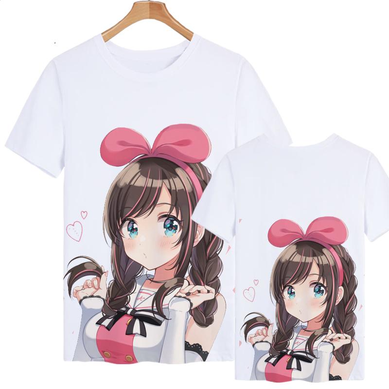 Kizuna AI Hololive VTuber Cosplay T-shirt 2025 New 3D Print Kawaii Kid Anime t shirt Men/Women Harajuku Short Sleeve Tee Y2k Top
