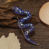 SKEDS Women Men Fashion Exquisite Colorful Rhinestone Snake Brooch Pin Elegant Lady Crystal Shining Animal Badges Corsages