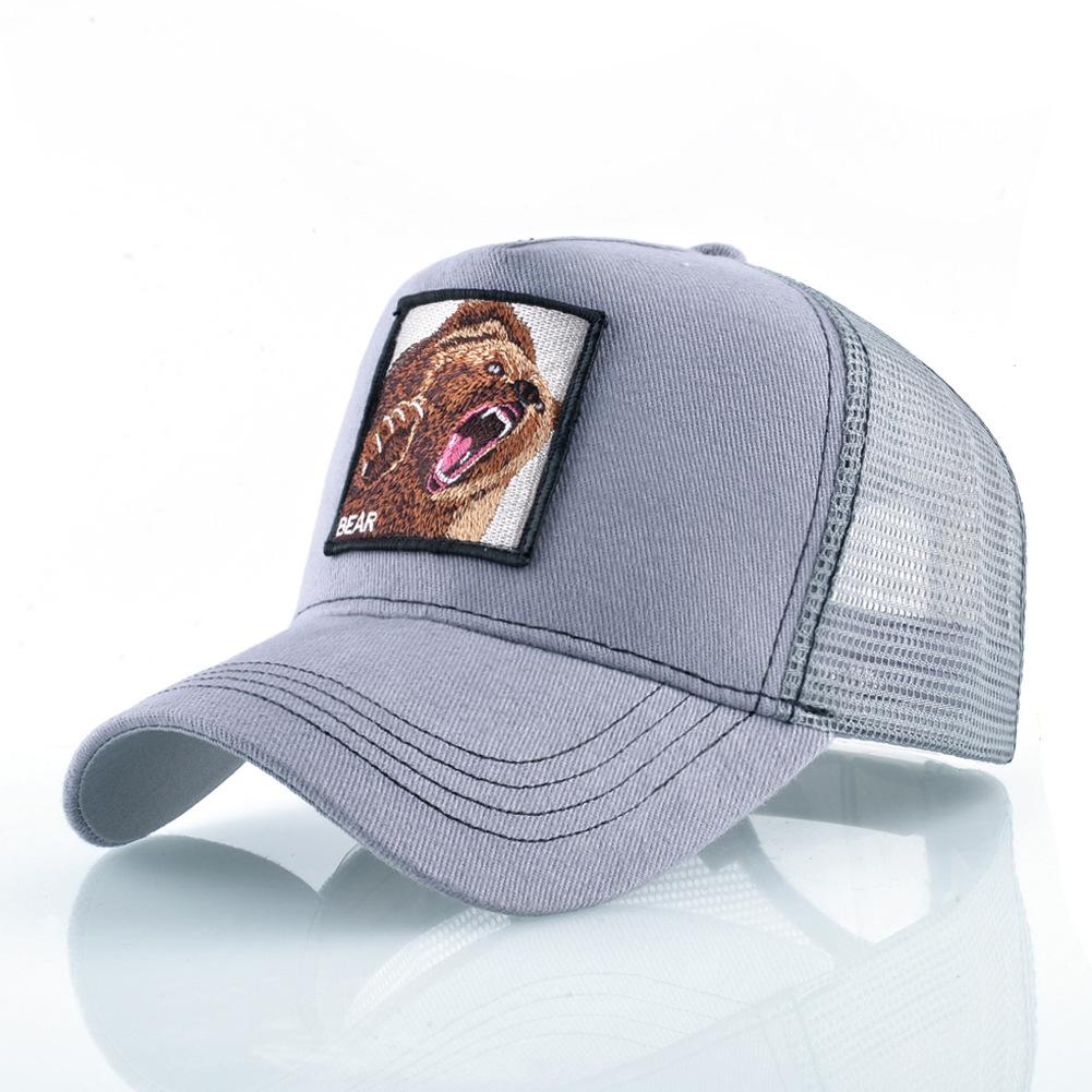 Animal Embroidery Baseball Cap Male Truck Driver Hat Female Cap Outdoor Net Hat